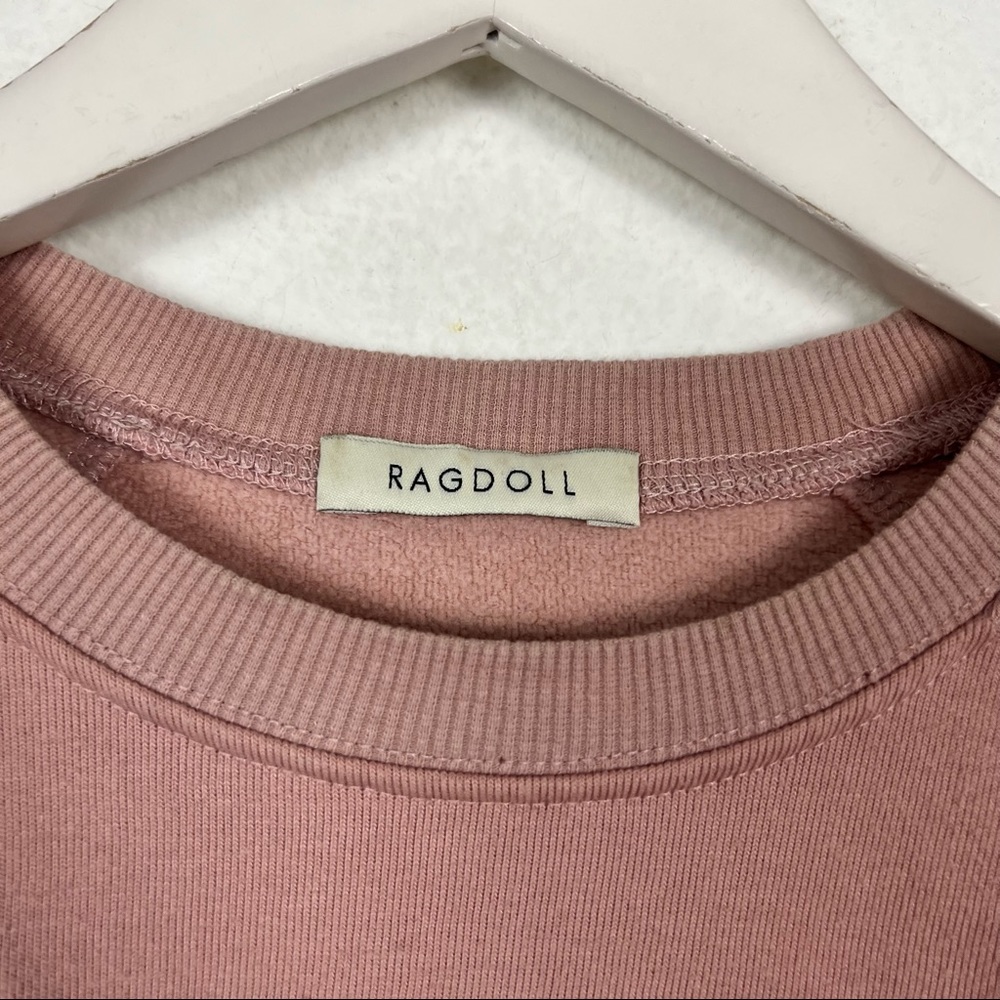 Ragdoll pink quartz oversized pullover crew neck sweatshirt Size Small - Picture 5 of 9